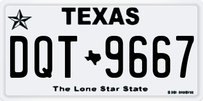 TX license plate DQT9667