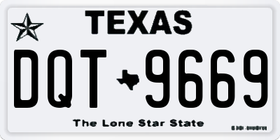 TX license plate DQT9669