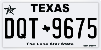 TX license plate DQT9675