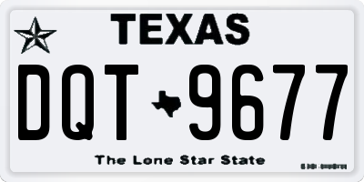 TX license plate DQT9677