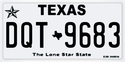 TX license plate DQT9683