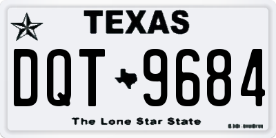 TX license plate DQT9684