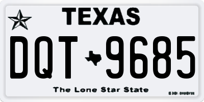 TX license plate DQT9685