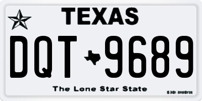 TX license plate DQT9689