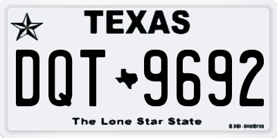 TX license plate DQT9692