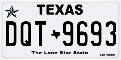 TX license plate DQT9693