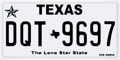 TX license plate DQT9697