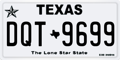 TX license plate DQT9699