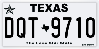 TX license plate DQT9710