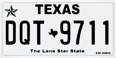 TX license plate DQT9711