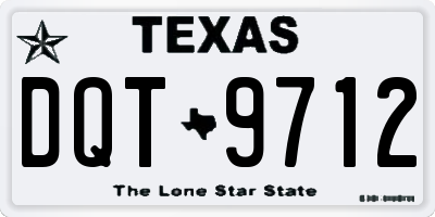 TX license plate DQT9712