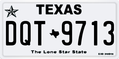 TX license plate DQT9713