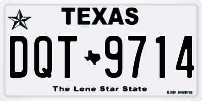 TX license plate DQT9714