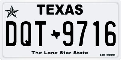 TX license plate DQT9716