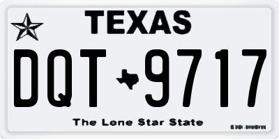 TX license plate DQT9717