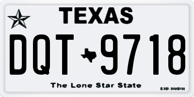 TX license plate DQT9718