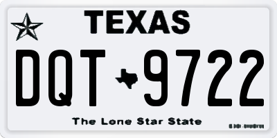 TX license plate DQT9722