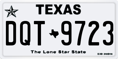 TX license plate DQT9723