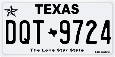 TX license plate DQT9724