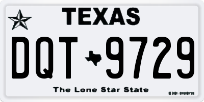 TX license plate DQT9729