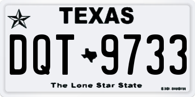 TX license plate DQT9733