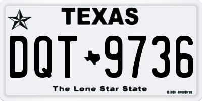 TX license plate DQT9736