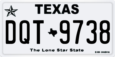 TX license plate DQT9738