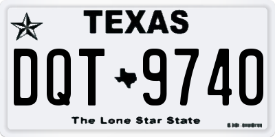 TX license plate DQT9740