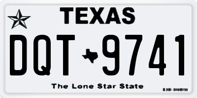 TX license plate DQT9741
