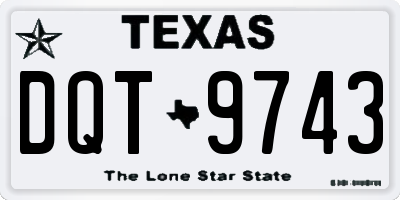 TX license plate DQT9743