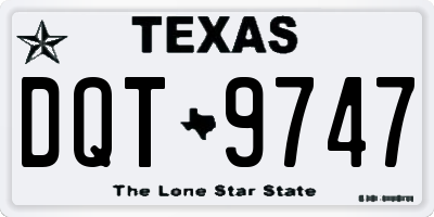 TX license plate DQT9747