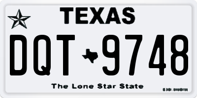 TX license plate DQT9748