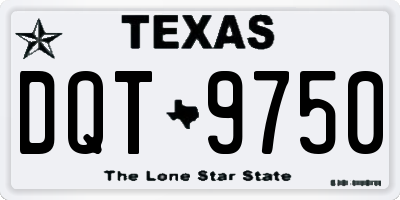 TX license plate DQT9750