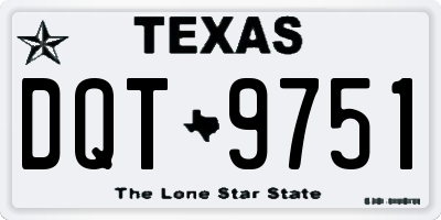 TX license plate DQT9751