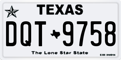 TX license plate DQT9758