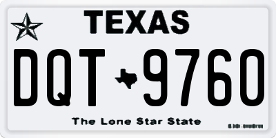 TX license plate DQT9760