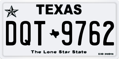 TX license plate DQT9762