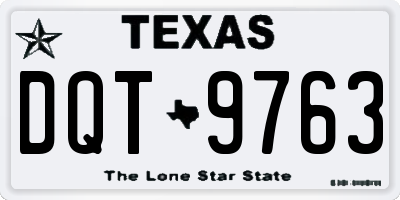 TX license plate DQT9763