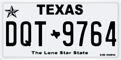 TX license plate DQT9764