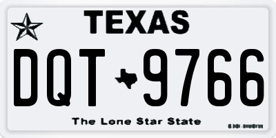 TX license plate DQT9766