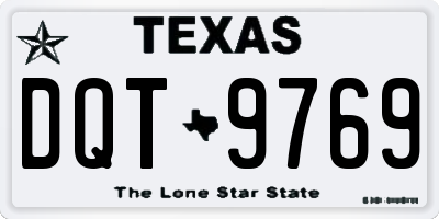 TX license plate DQT9769