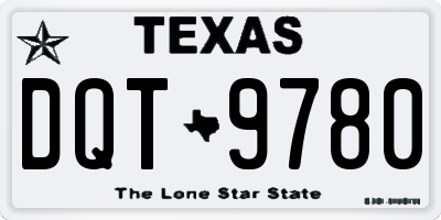 TX license plate DQT9780