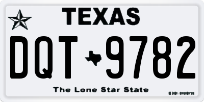TX license plate DQT9782