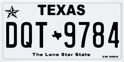 TX license plate DQT9784