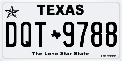 TX license plate DQT9788