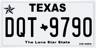 TX license plate DQT9790
