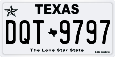 TX license plate DQT9797