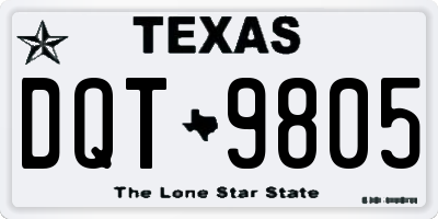 TX license plate DQT9805