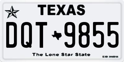 TX license plate DQT9855