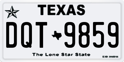 TX license plate DQT9859